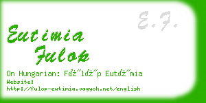 eutimia fulop business card
